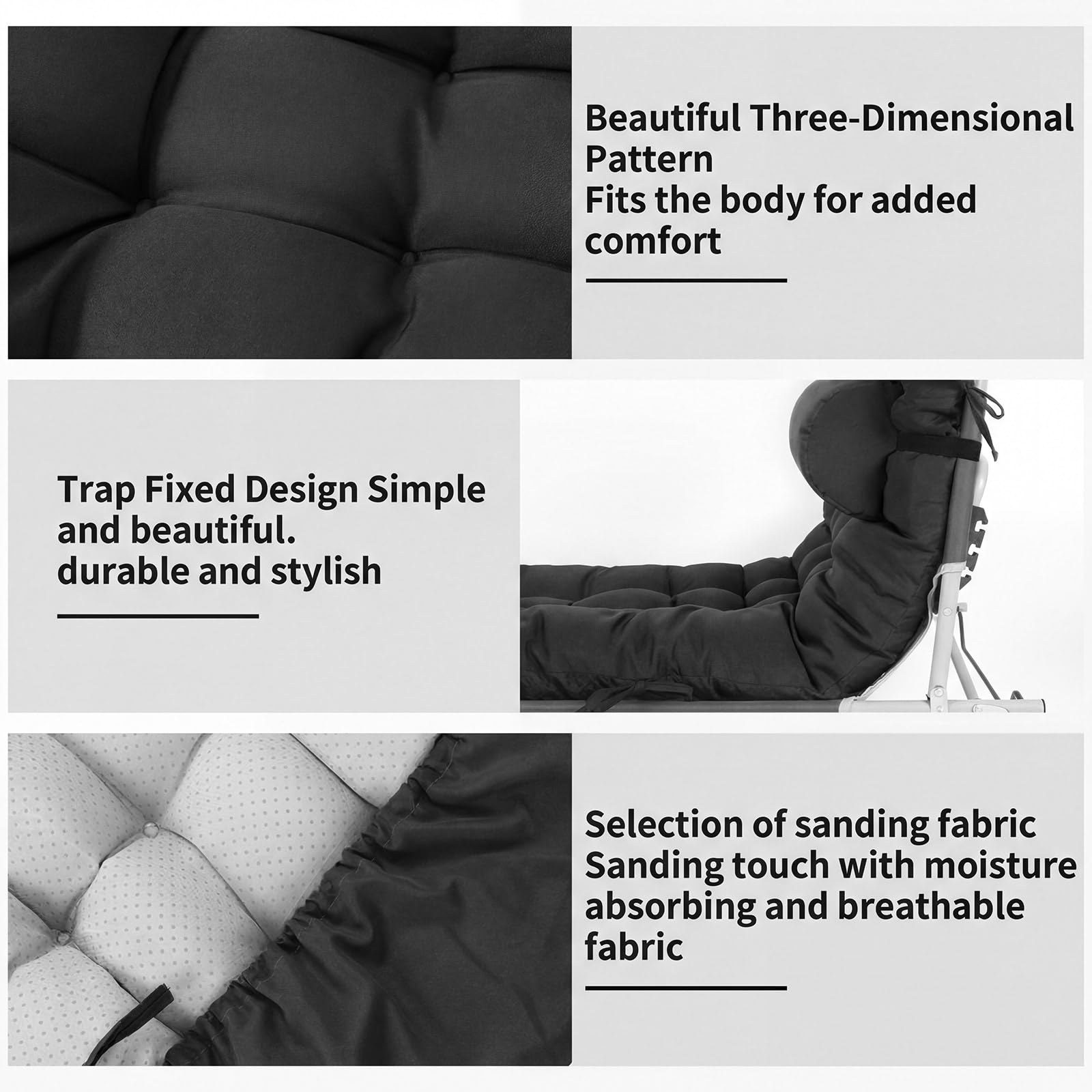 Tudomro cushion beside ruler for size comparison showing fit for full-length chaise