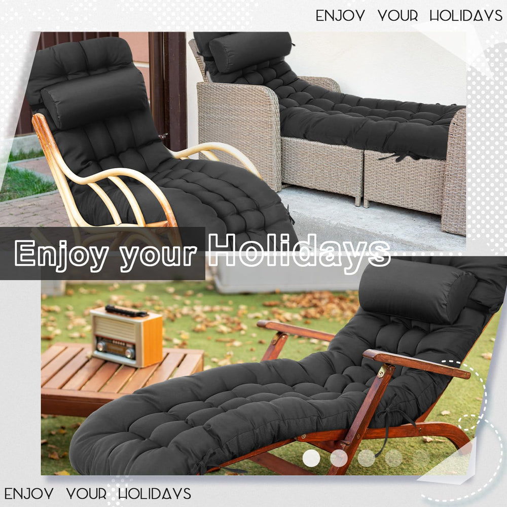 Tudomro cushion next to footrest showing scale and full 66x21x4 inch fit