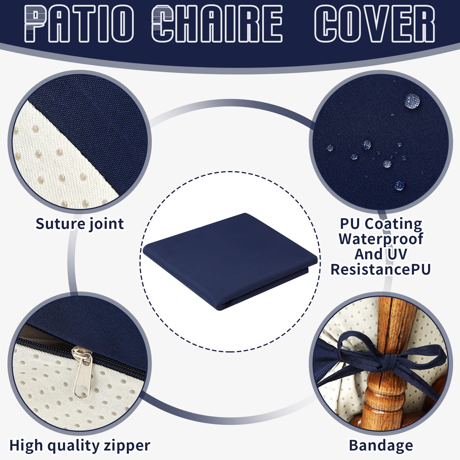 Tudomro cover installed on outdoor rocking chair for stable comfort
