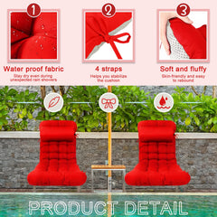 Tudomro tie straps and fastening demonstrating secure attachment to lounge chair