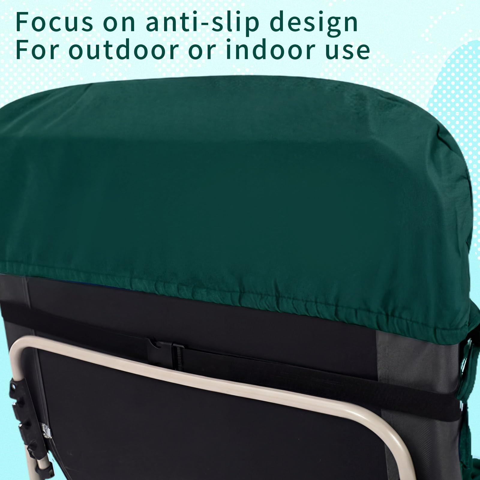 Tudomro ties and attachment points that keep the cushion securely in place