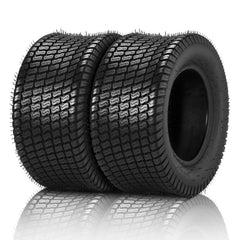TUFFIOM front view of two 24x12.00-12 tires showing size and tubeless design benefit
