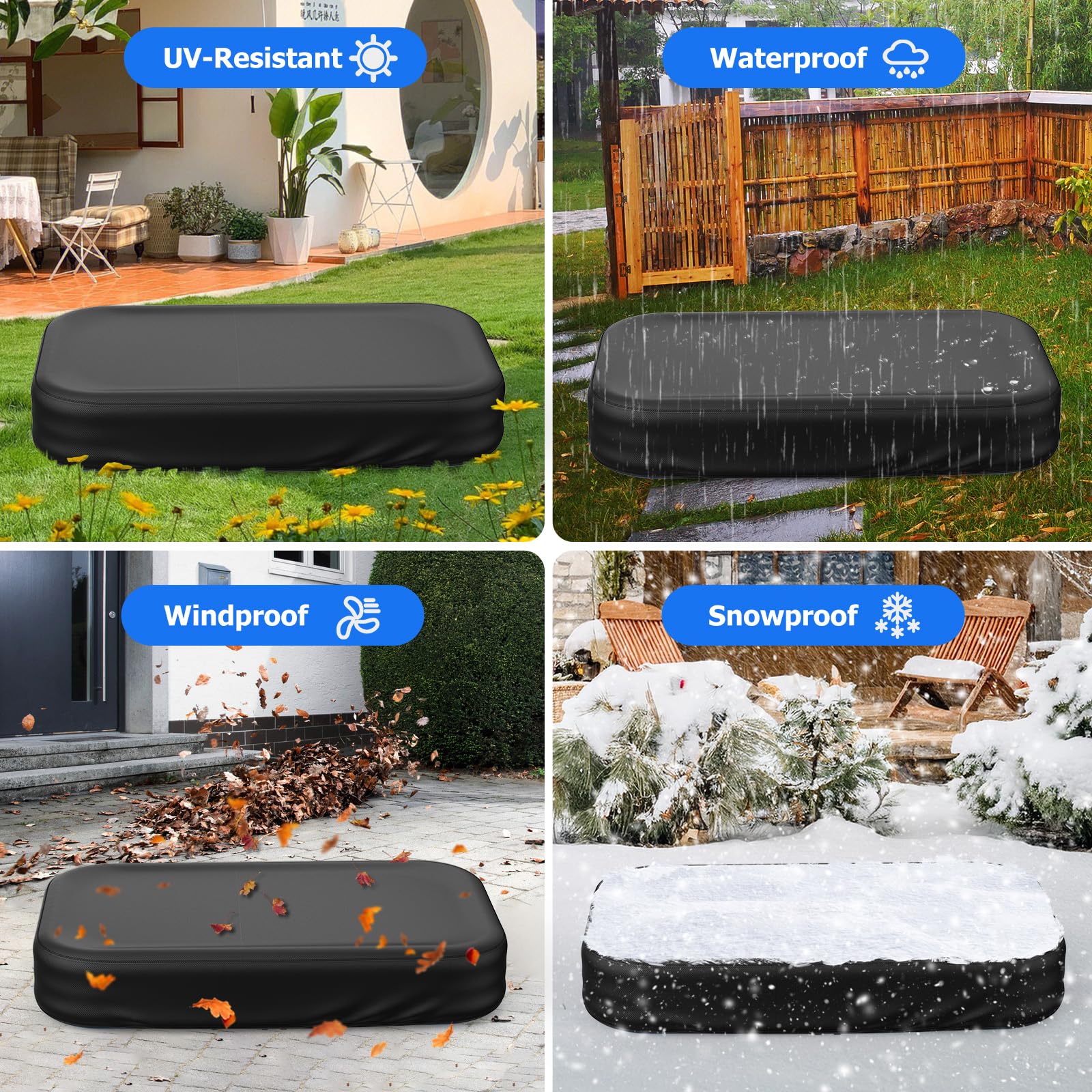 Tufmunb folded and stored compactly for easy offseason storage and portability