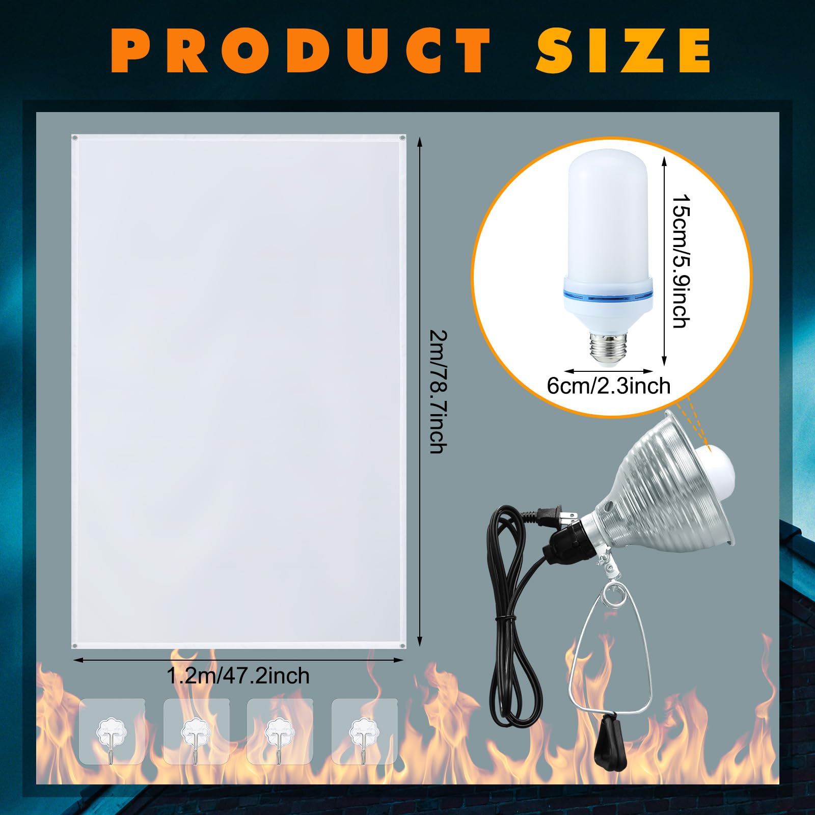 Tujoe LED flame close-up showing flicker effect for realistic ambiance