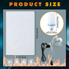 Tujoe LED flame close-up showing flicker effect for realistic ambiance