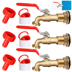 Tujoe brass spigot kit front view showing complete set and durable finish