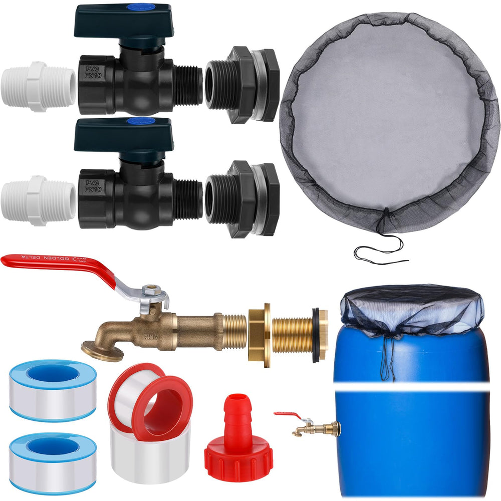 Tujoe complete kit laid out showing spigots and tape for easy setup