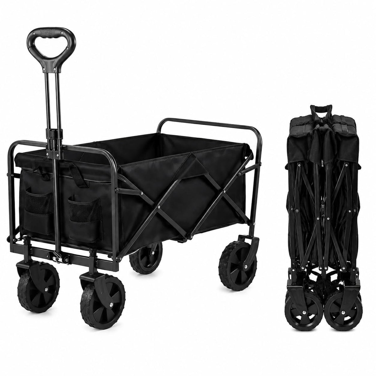 Tule Tuowu folded front view showing compact storage and portability