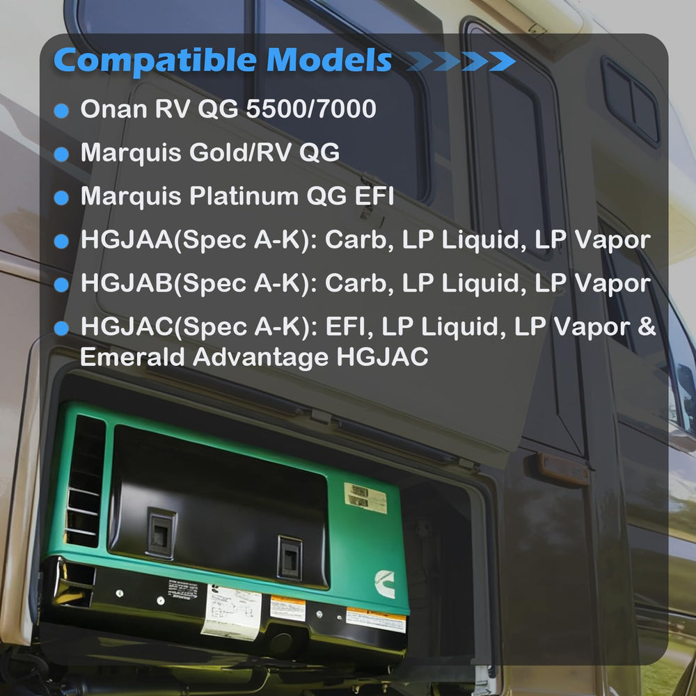 TuLeYiLe kit installed on an Onan RV QG generator showing easy on-site service