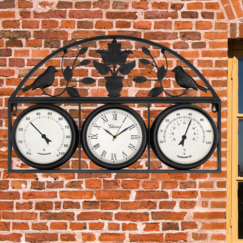 Tulivios front view large clock showing bold numerals and clear time for easy reading