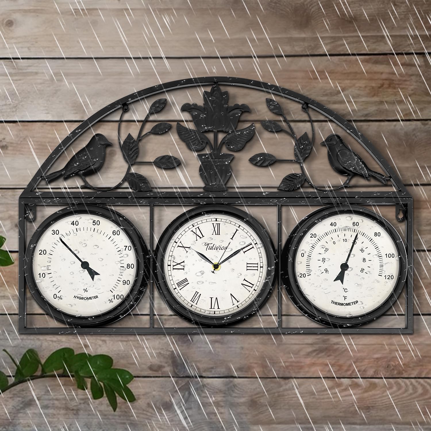 Tulivios mounted on patio wall demonstrating outdoor visibility and style