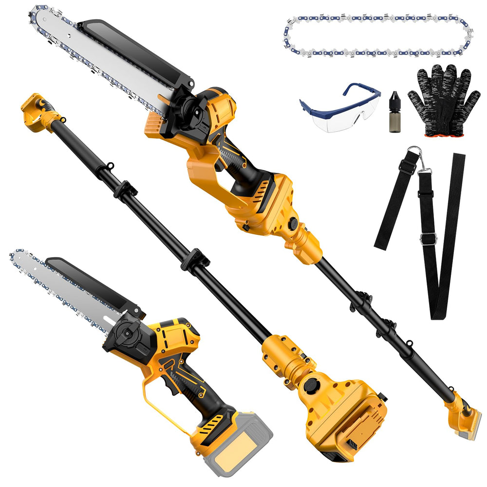 Tulukye front view of compact 8-inch chainsaw head showing easy handling
