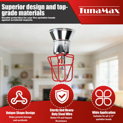 TunaMax red coated wire detail showing corrosion-resistant durable finish