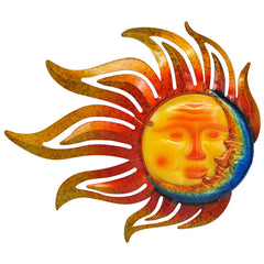 Tuokiuhn front view of sun face wall art showing cheerful centerpiece benefit