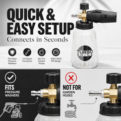 Turbo Shine wide-mouth 1L bottle being filled for spill-free mixing