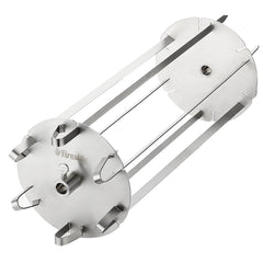 TURBRO front view of rotisserie skewer set showing complete kit and compatibility benefits