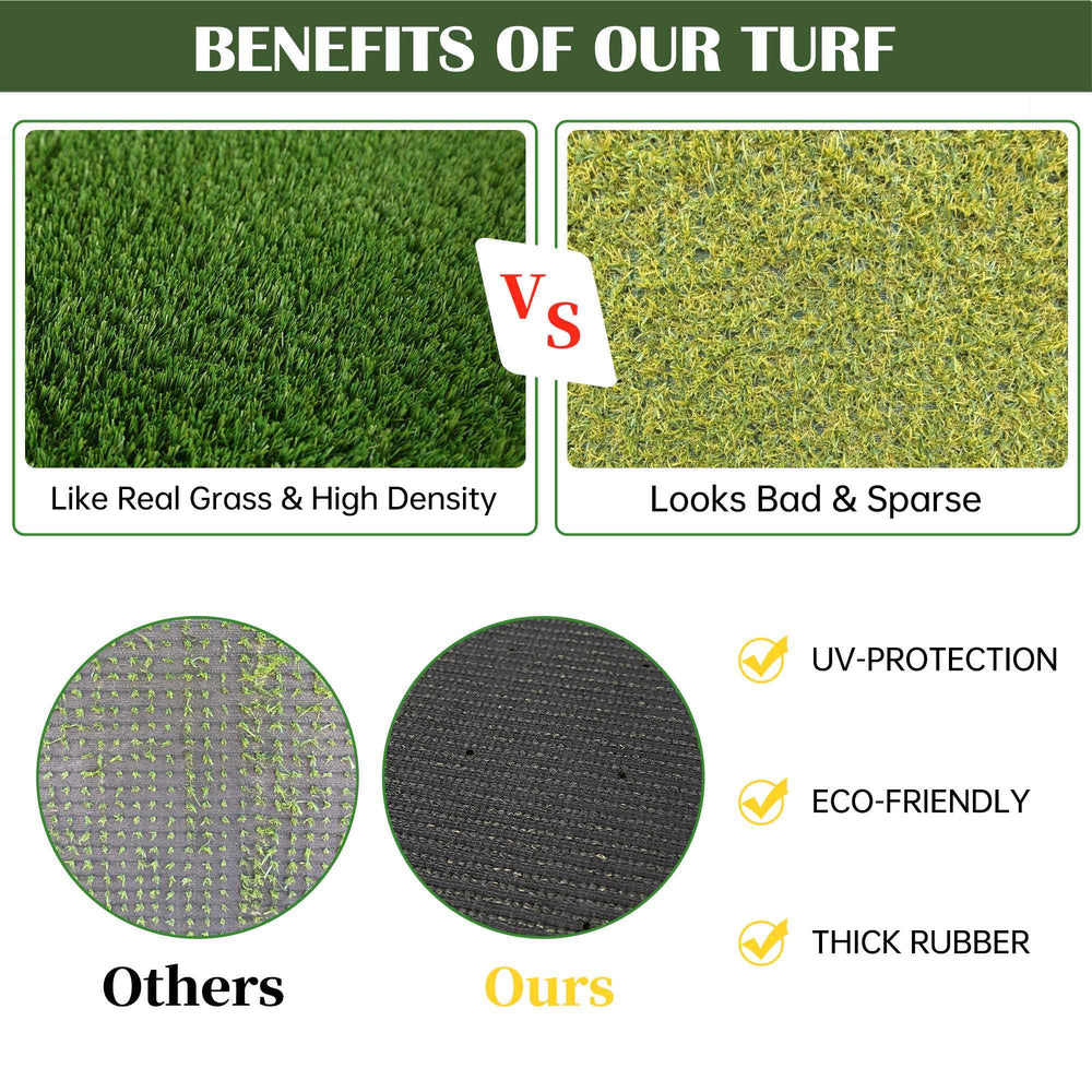 TURF XPRESS dog using turf mat demonstrating pet-friendly comfort and easy cleaning