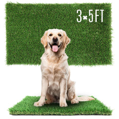 TURF XPRESS front view showing 3x5 ft mat and realistic lawn finish for easy installation