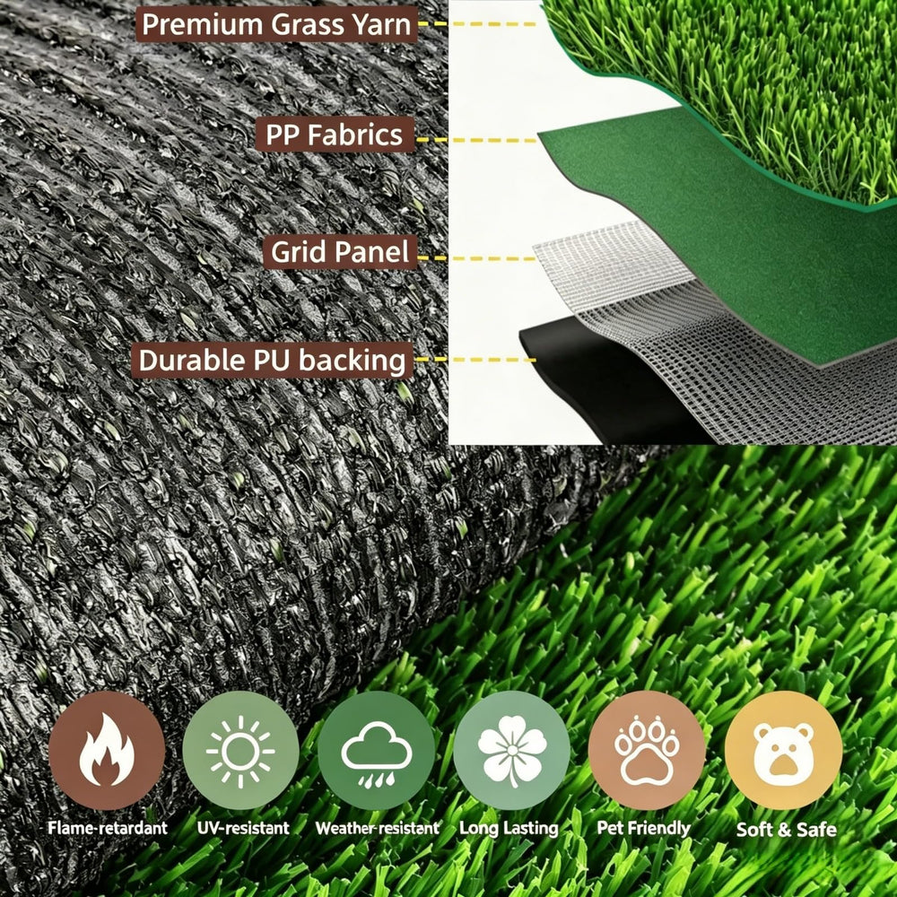 turfloid runner on dining table creating instant green centerpiece benefit