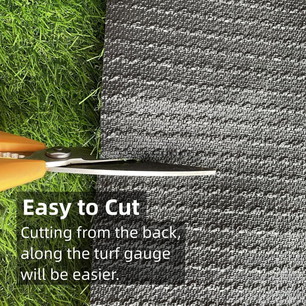 turfloid side edge showing neat trim and durable backing benefit