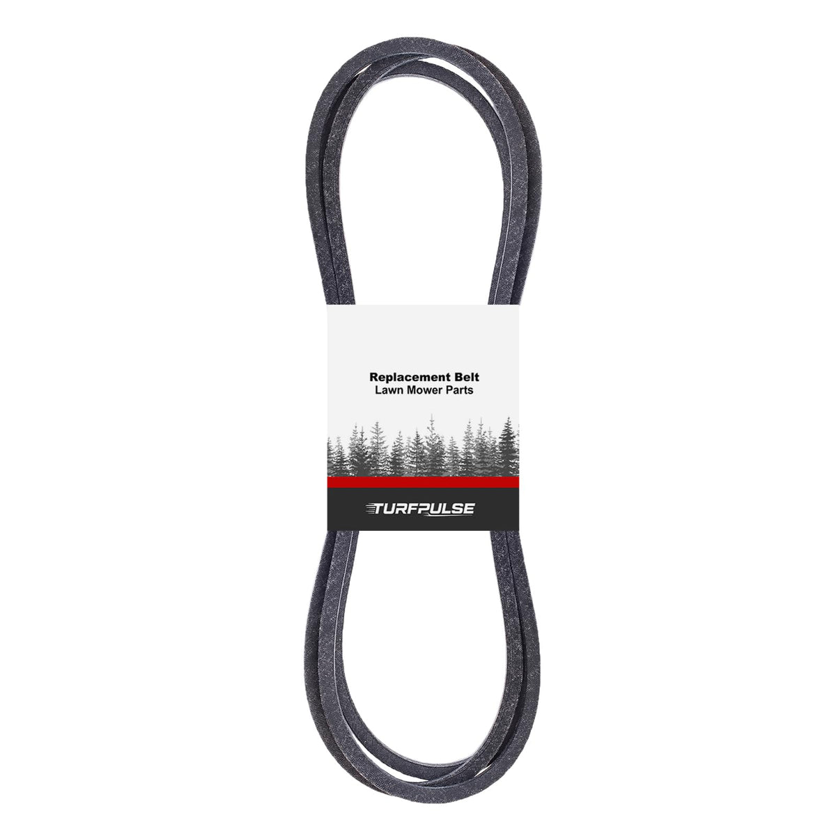 TURFPULSE belt front view showing packaging and clear fitment benefit