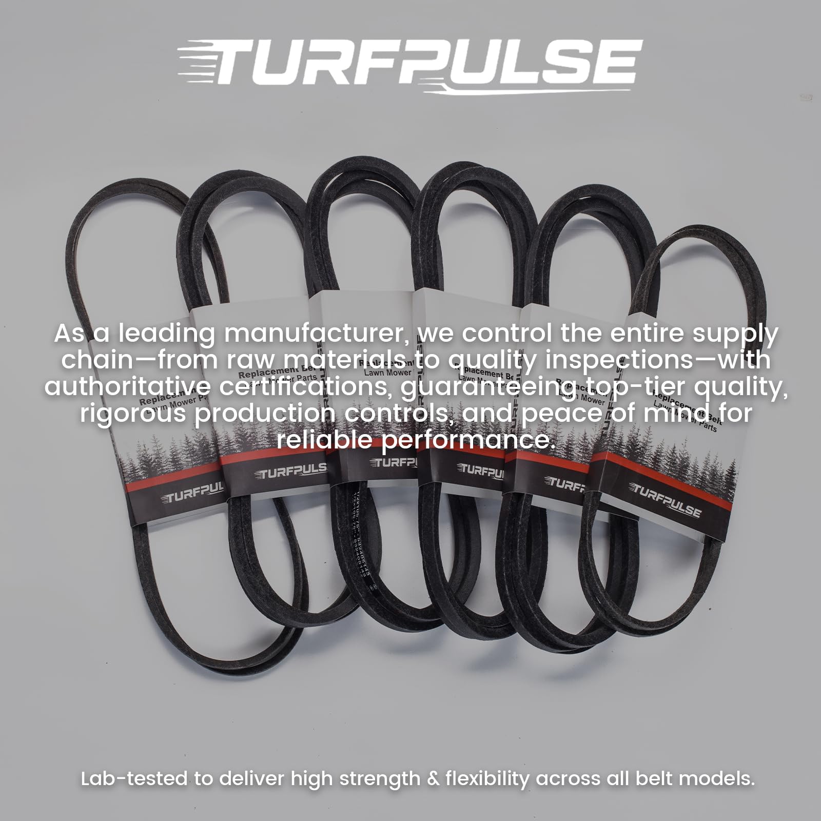 TURFPULSE label close-up showing OEM number compatibility benefit