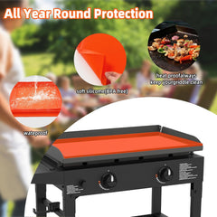 TURLIOARN mat placed on Blackstone griddle outdoors protecting from debris