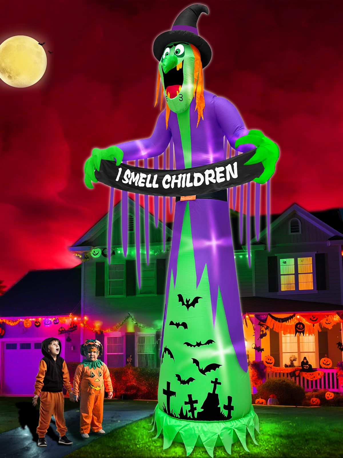 TURNMEON 12ft witch front view showing scale and design appeal