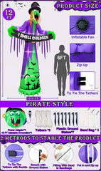TURNMEON witch lit by seven LEDs glowing for nighttime visibility