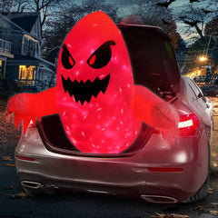TURNMEON front view inflated ghost shows spooky glow and easy setup benefit