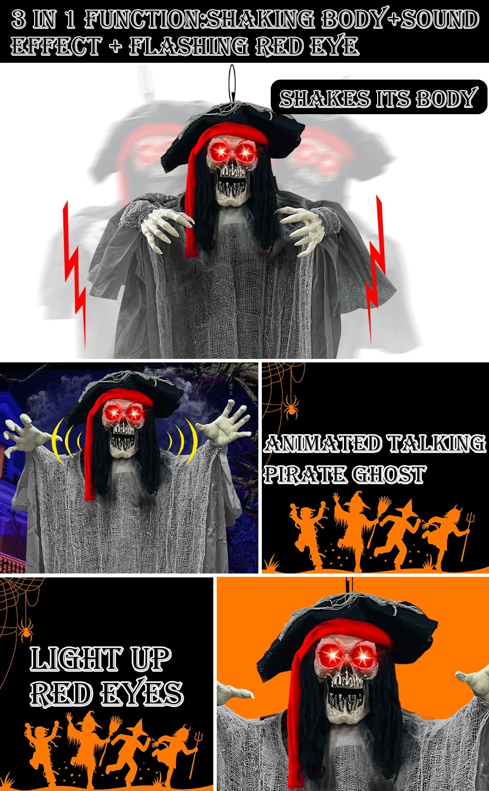 TURNMEON pirate ghost bendable arm detail for customizable spooky hand poses