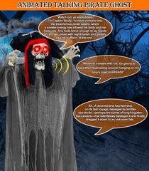 TURNMEON pirate ghost hanging from tree branch demonstrating easy installation