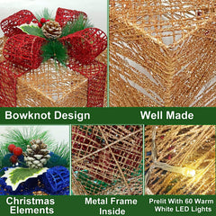 TURNMEON stacked gift boxes showing three sizes for layered holiday displays