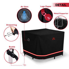 Turtle Life bottom eyelets and stoppers fastening cover, secures in wind