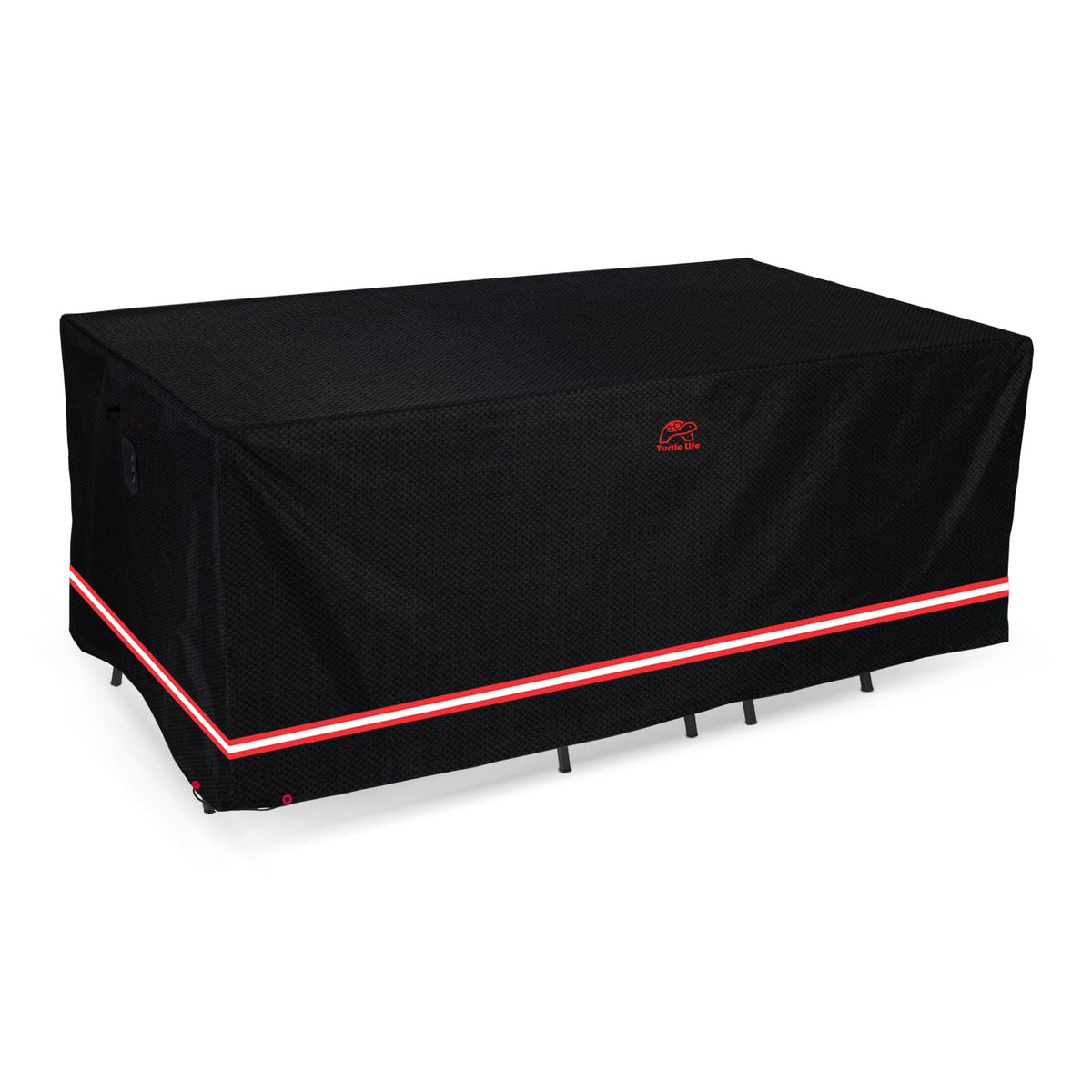 Turtle Life front view showing full cover protecting furniture and durability benefit