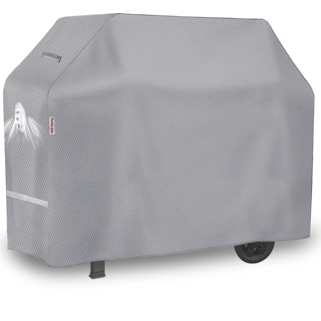 Turtle Life front view of 60-inch grill cover showing full protection and weather resistance