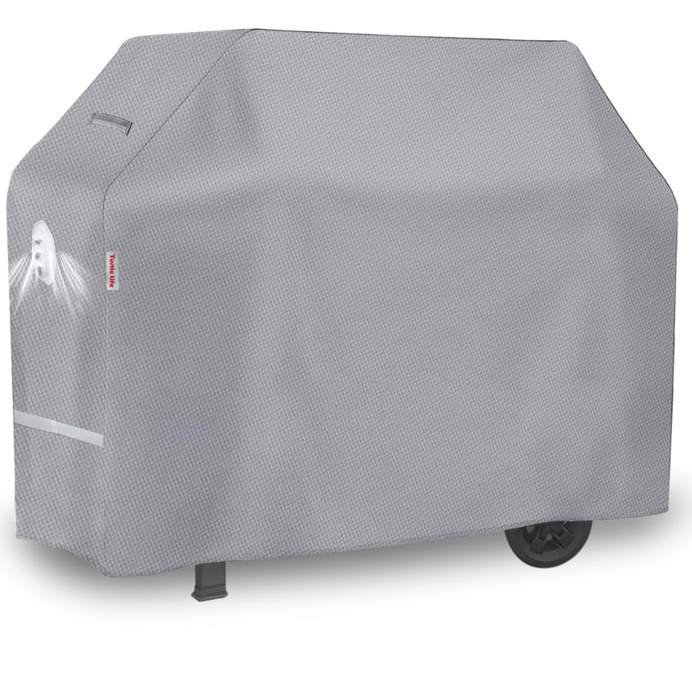 Turtle Life front view of 60-inch grill cover showing full protection and weather resistance