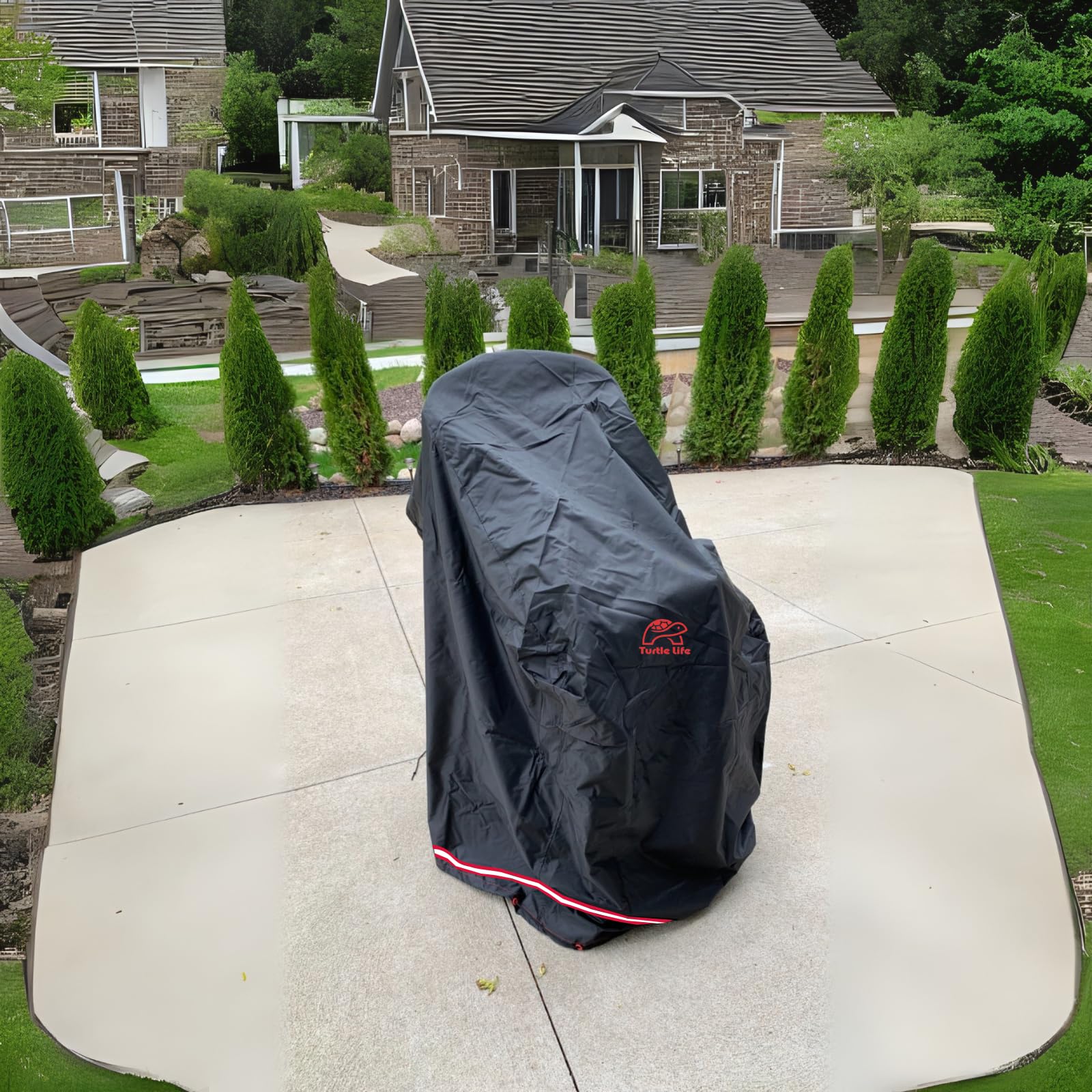 Turtle Life folded cover inside storage bag for compact storage