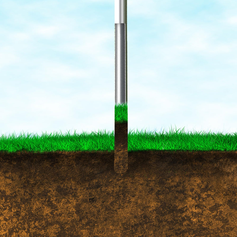 TUSAUW probe in use on a lawn illustrating efficient core extraction for testing