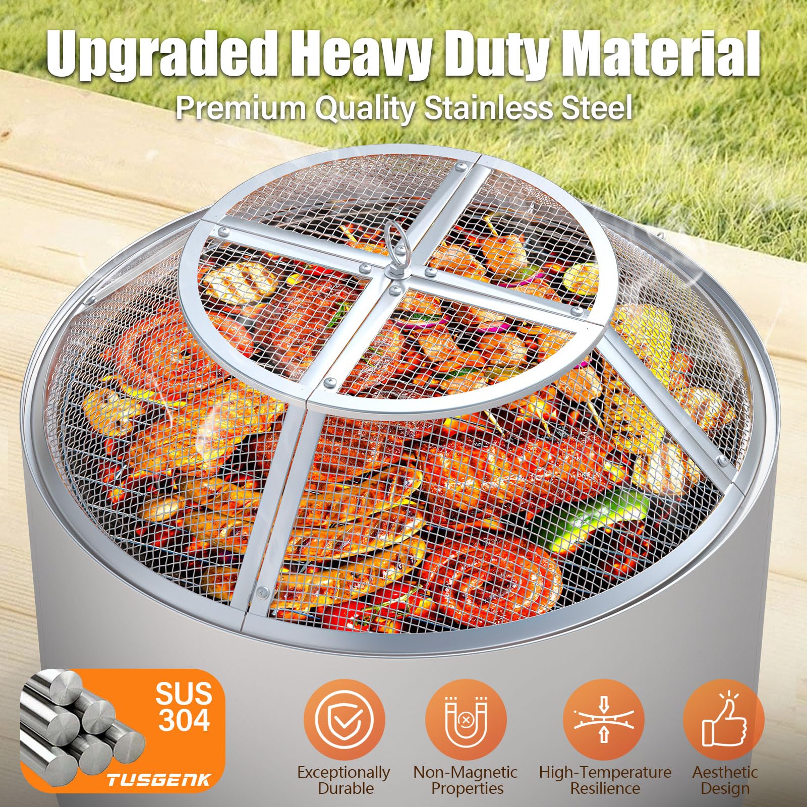 TUSGENK detachable panels stacked inside bowl for compact transport