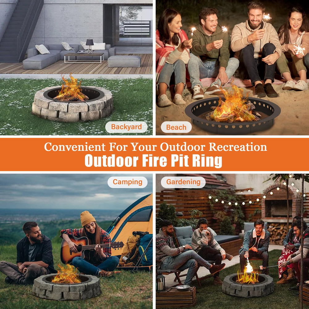 TUSGENK fire pit in backyard evening setting creating warm gathering atmosphere