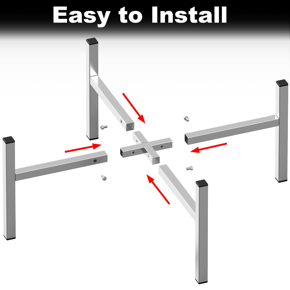 Tusivo stand beside a person for scale showing compact footprint and portability benefit