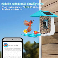 Tutoview mounted solar panels charging feeder for continuous power outdoors