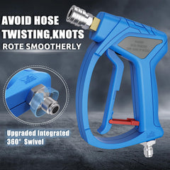 TUTULUCK inlet swivel closeup displaying bearing for kink-free hose rotation