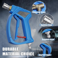 TUTULUCK trigger detail showing light-pull design for reduced finger fatigue
