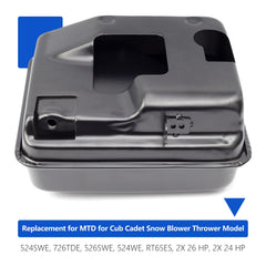 TUTUSIA molded tank close-up highlighting durable plastic construction
