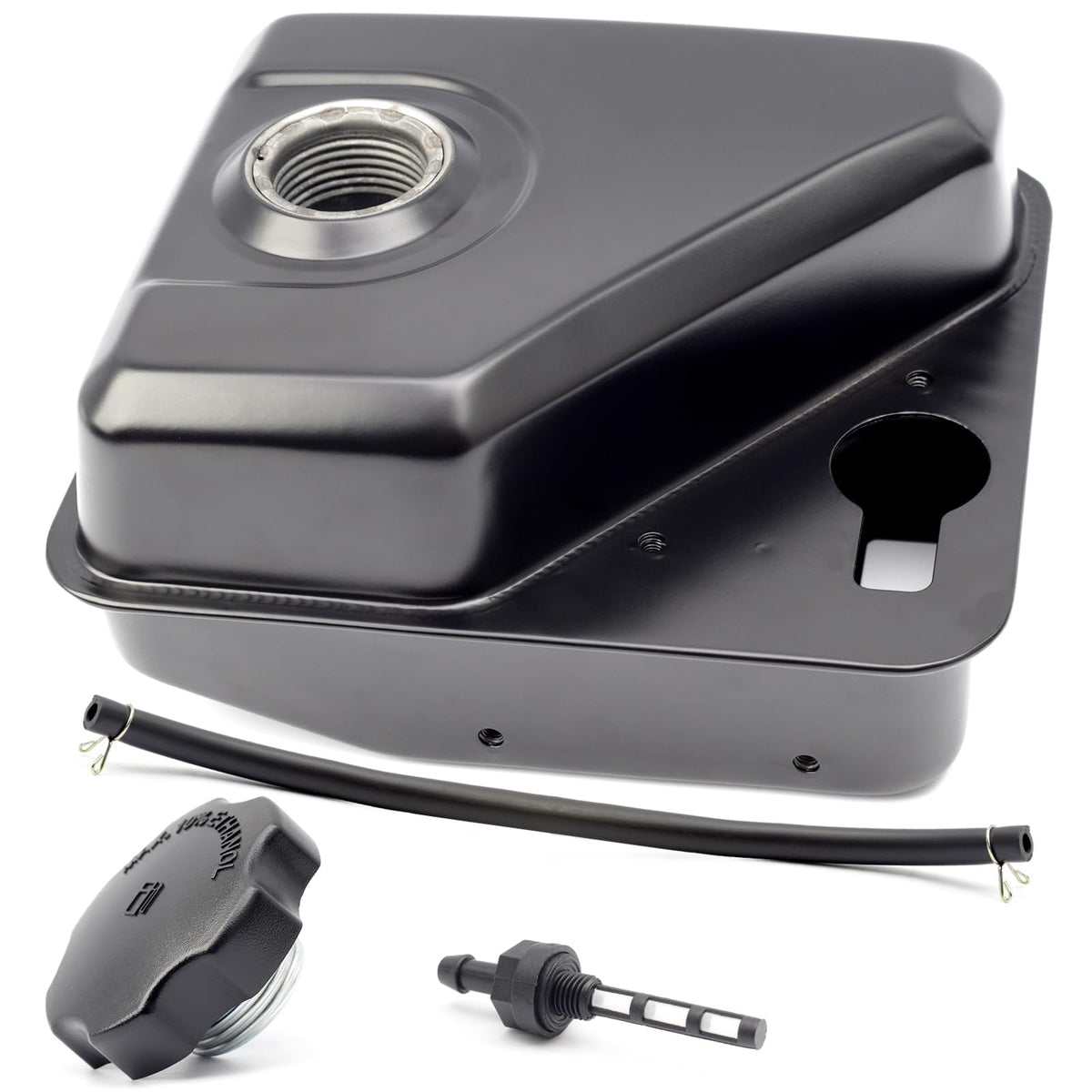 TUTUSIA fuel tank front view showing fit and finish for easy replacement
