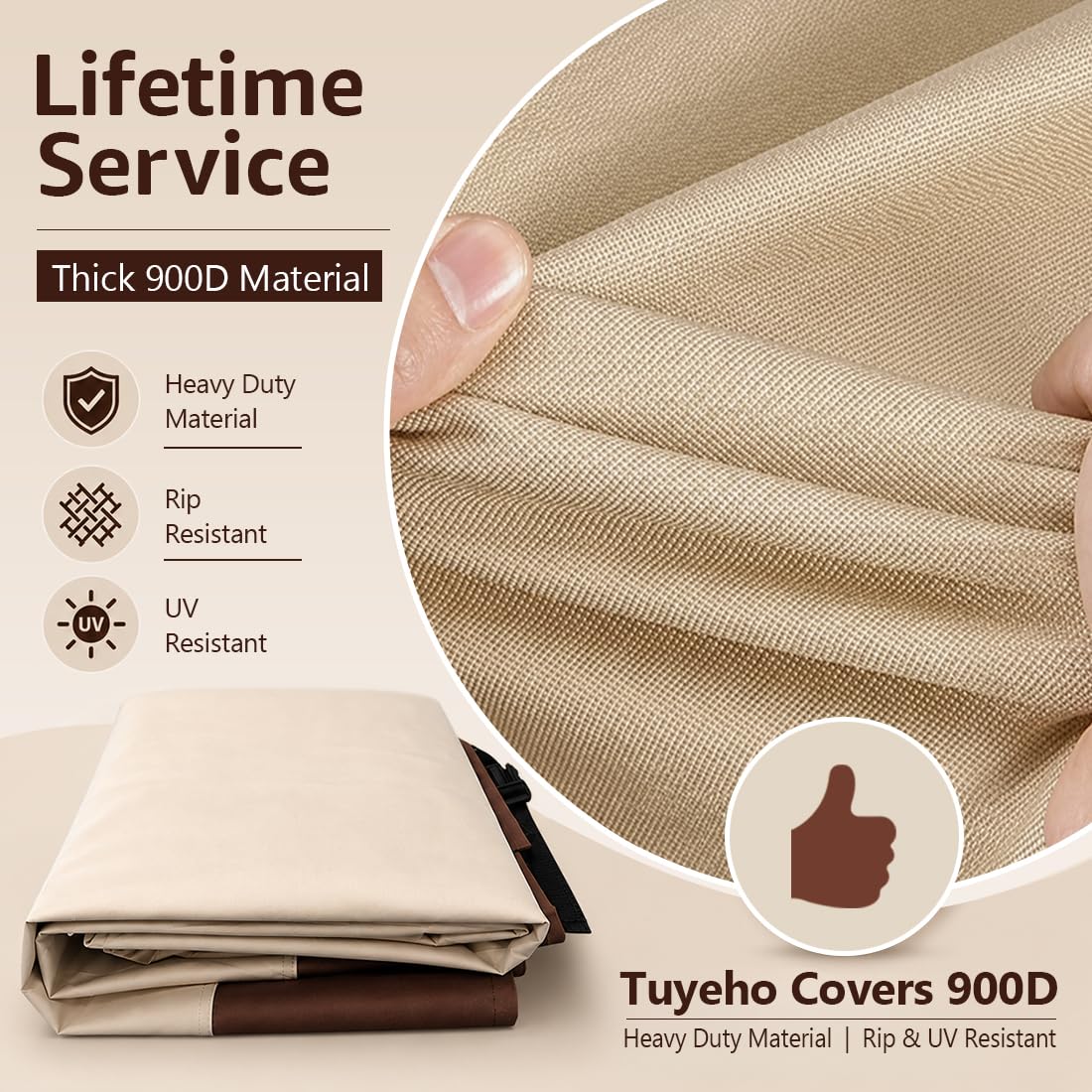 Tuyeho 900D polyester fabric texture close-up for tear resistance