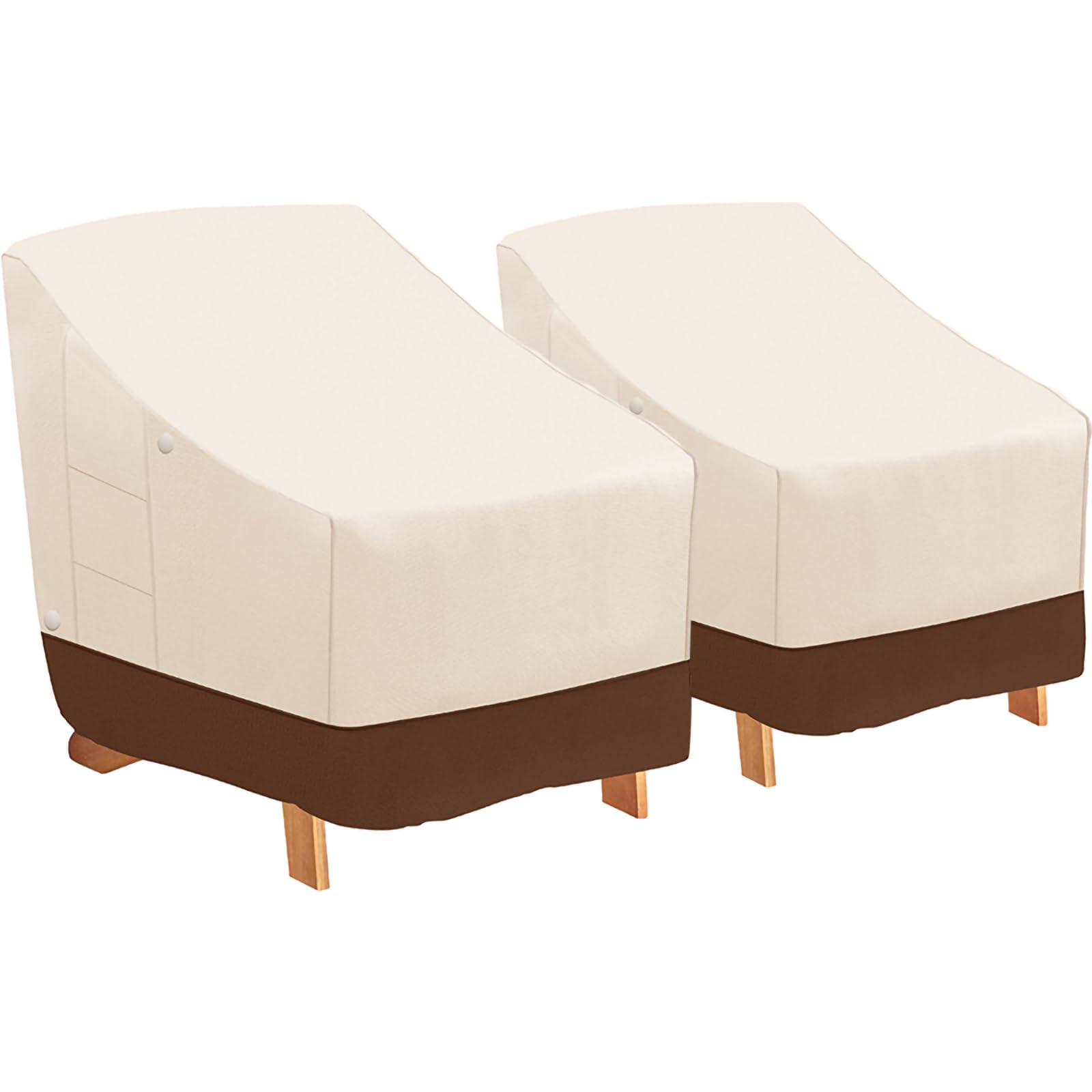 Tuyeho front view of Adirondack chair cover showing full protection and fit