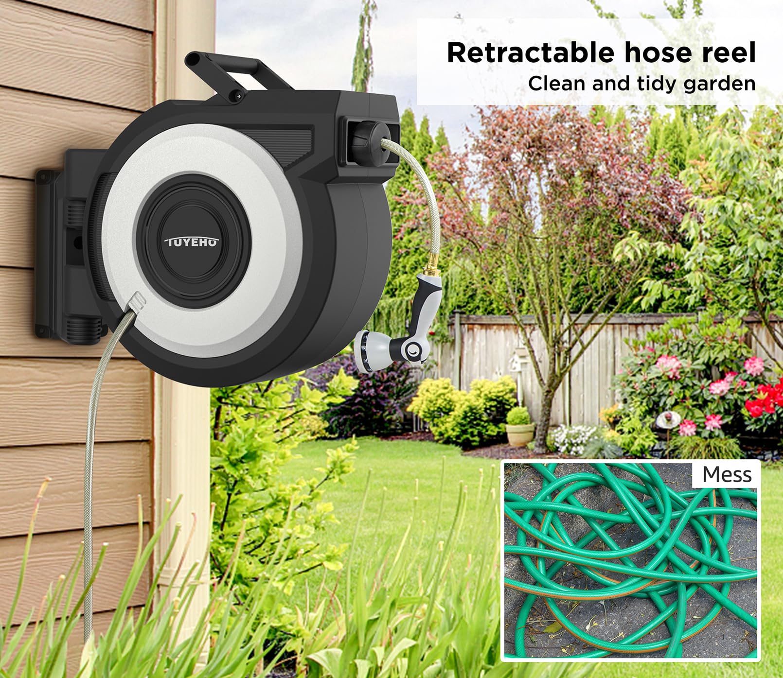 Tuyeho leader hose connection showing quick attach and leak prevention